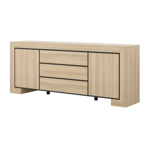 Buffet collection COPA – 2 portes et 3 tiroirs – 225x90x48 cm – Chêne élégant – Design scandinave