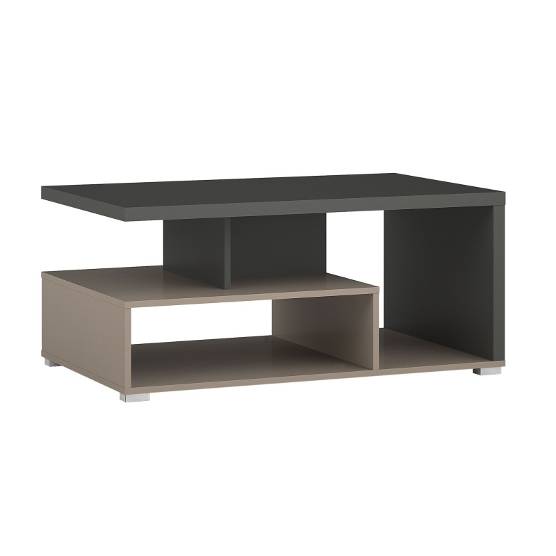 Table basse NESS – Plateau 100 x 60 cm – Finition Congo et anthracite – Design moderne