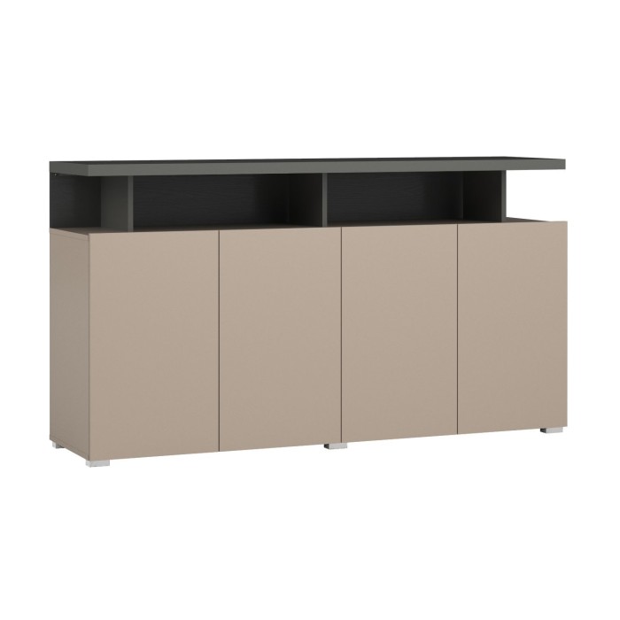 Ensemble salon complet collection  NESS – Meuble TV, buffet, vitrine, table basse – LED inclus