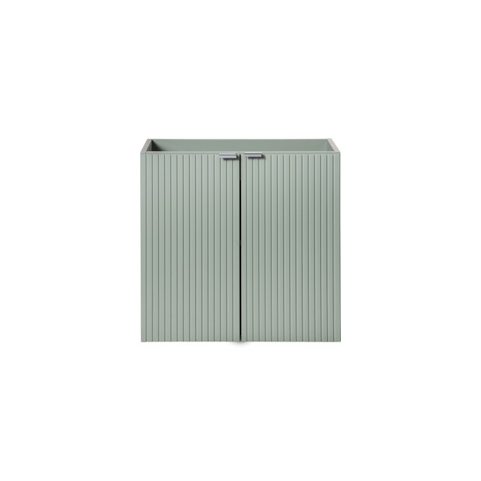 Meuble sous vasque ELVINA – 2 tiroirs – 60 cm – Coloris vert sauge gris – À suspendre 