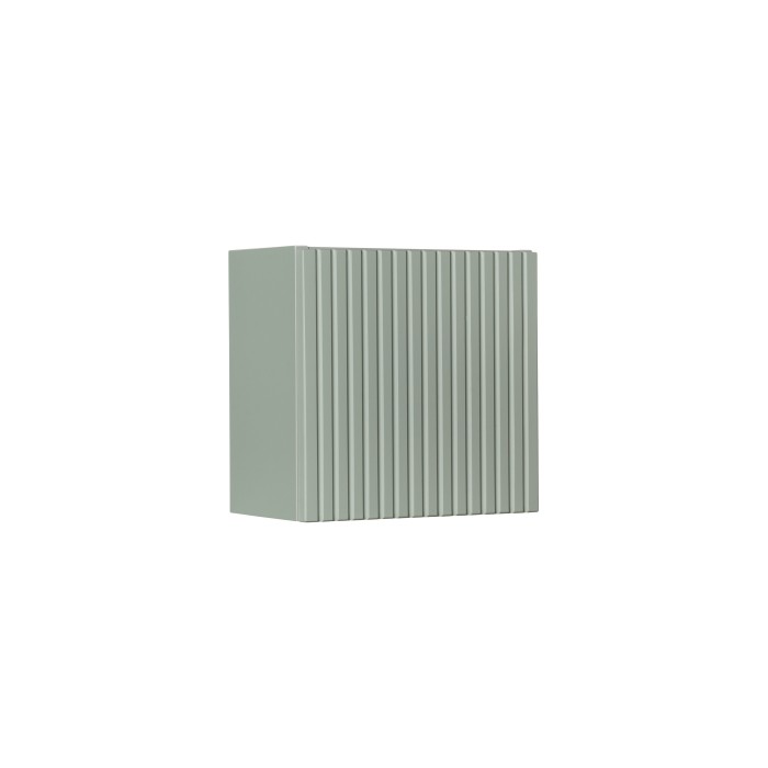 Meuble de rangement salle de bain ELVINA – 1 porte – 30 x 30 cm – Coloris vert sauge gris – À suspendre 