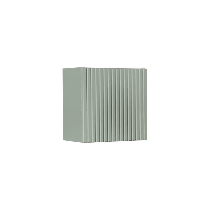 Meuble de rangement salle de bain ELVINA – 1 porte – 30 x 30 cm – Coloris vert sauge gris – À suspendre 