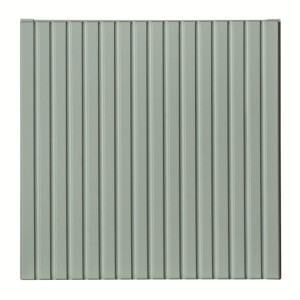 Meuble de rangement salle de bain ELVINA – 1 porte – 30 x 30 cm – Coloris vert sauge gris – À suspendre 