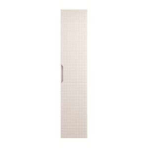 Colonne de salle de bain VELNIA – 1 porte – H170 cm – Coloris chêne clair et beige – À suspendre 