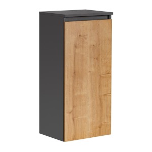 Meuble de rangement salle de bain TAMO – 87 cm – Coloris gris anthracite – À suspendre 