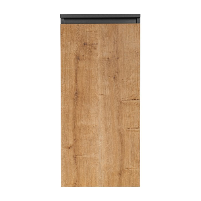 Meuble de rangement salle de bain TAMO – 87 cm – Coloris gris anthracite – À suspendre 