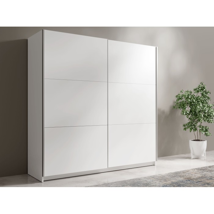 Armoire blanche 2 portes coulissantes 150 cm – Collection ARSALA
