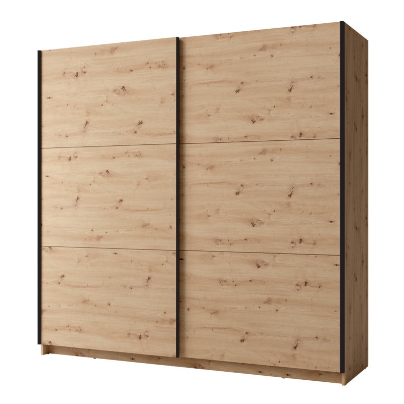 Armoire ARSALA 150 cm en chêne artisan – 2 portes coulissantes