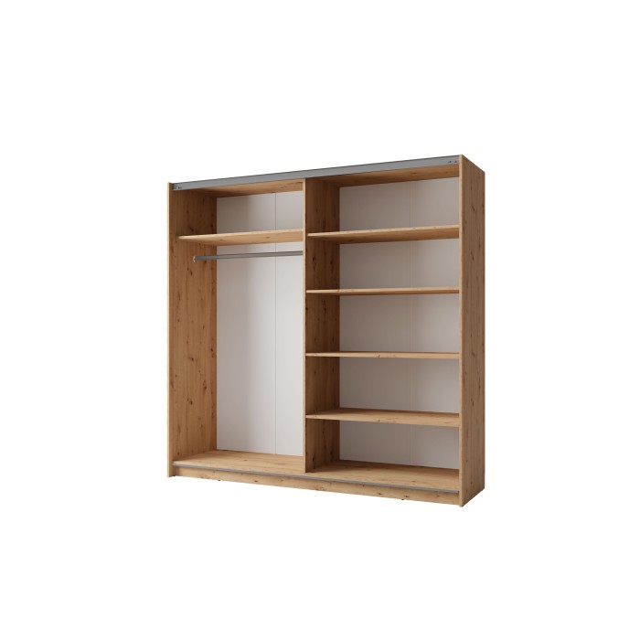 Armoire ARSALA 150 cm en chêne artisan – 2 portes coulissantes