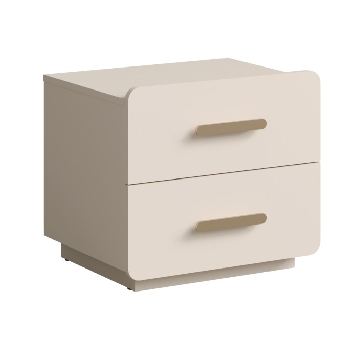 Chambre complète AMALIE beige – Lit coffre 160x200 cm, armoire, commode, 2 chevets et étagères
