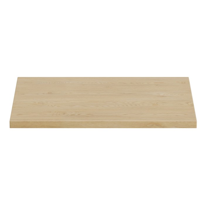 Plan vasque NATURA – L60 × P46 cm – Chêne clair – À poser – Compatible meuble sous vasque 