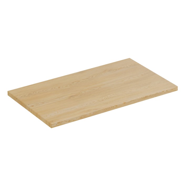 Plan vasque NATURA – L80 × P46 cm – Chêne clair – À poser – Finition bois naturelle 