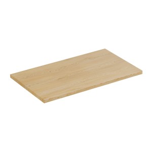 Plan vasque NATURA – L80 × P46 cm – Chêne clair – À poser – Finition bois naturelle 