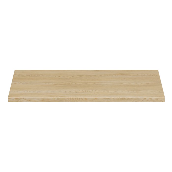 Plan vasque NATURA – L80 × P46 cm – Chêne clair – À poser – Finition bois naturelle 