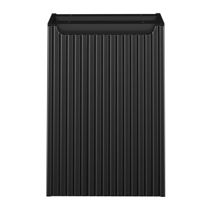 Meuble de rangement VANO – Panier à linge intégré – Noir mat – L40 × P39 × H57 cm – À suspendre 