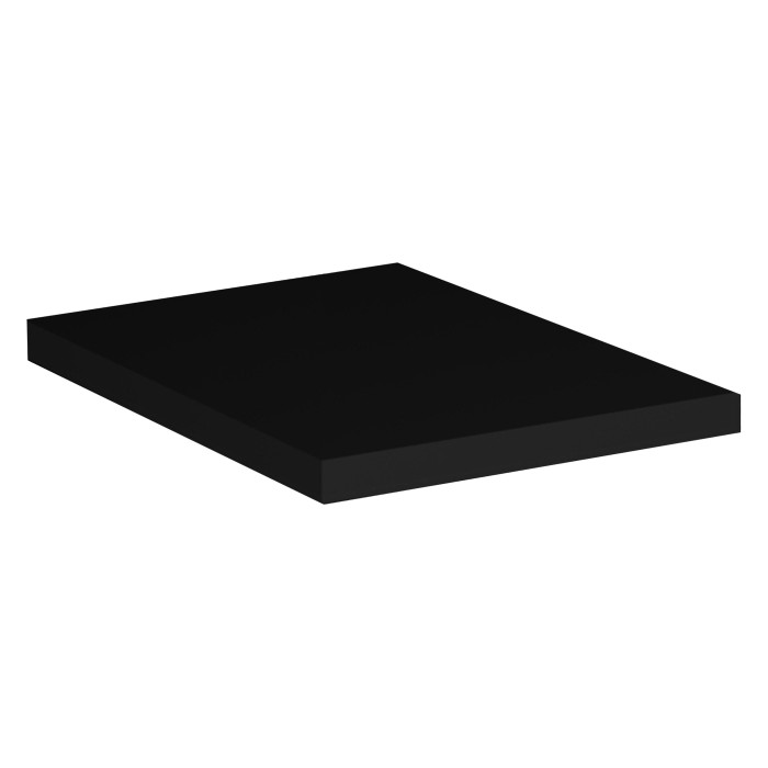 Plan vasque VANO – L20 × P40 cm – Noir mat – À poser – Élément de finition latéral 