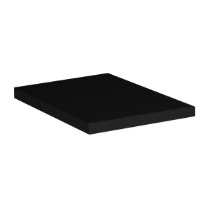 Plan vasque VANO – L20 × P40 cm – Noir mat – À poser – Élément de finition latéral 