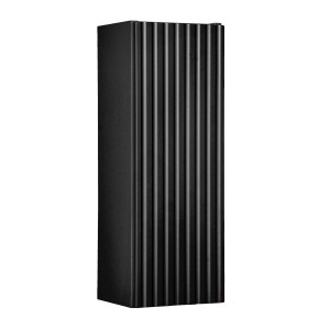 Meuble de salle de bain VANO – 1 porte – Noir mat – L20 × P18 × H57 cm – À suspendre 