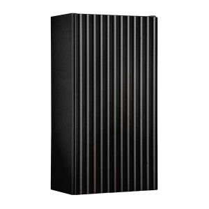 Meuble de salle de bain VANO – 1 porte – Noir mat – L30 × P18 × H57 cm – À suspendre 