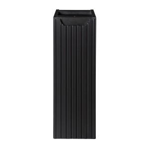 Meuble de salle de bain VANO – 1 porte – Noir mat – L20 × P39 × H57 cm – À suspendre 