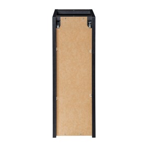 Meuble de salle de bain VANO – 1 porte – Noir mat – L20 × P39 × H57 cm – À suspendre 