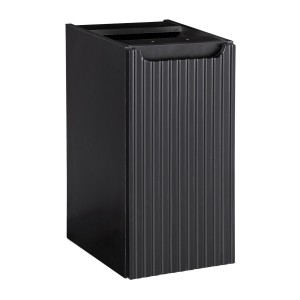 Meuble de rangement de salle de bain VANO – 1 porte – Noir mat – L30 × P39 × H57 cm – À suspendre 