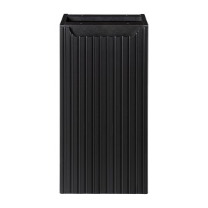 Meuble de rangement de salle de bain VANO – 1 porte – Noir mat – L30 × P39 × H57 cm – À suspendre 