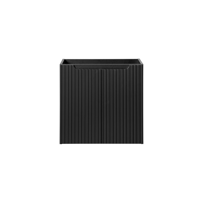 Meuble sous vasque de salle de bain VANO – 2 portes – Noir mat – L60 × P39 × H57 cm – À suspendre 