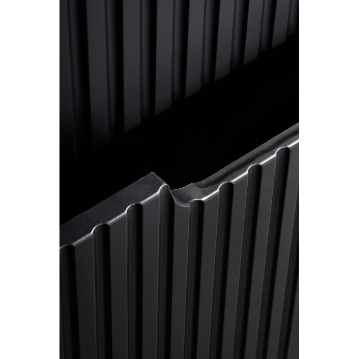 Meuble sous vasque de salle de bain VANO – 2 portes – Noir mat – L60 × P39 × H57 cm – À suspendre 