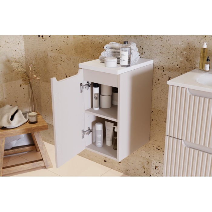 Meuble de rangement VANO – Marron congo – L30 × P39 × H57 cm – À suspendre – Salle de bain 