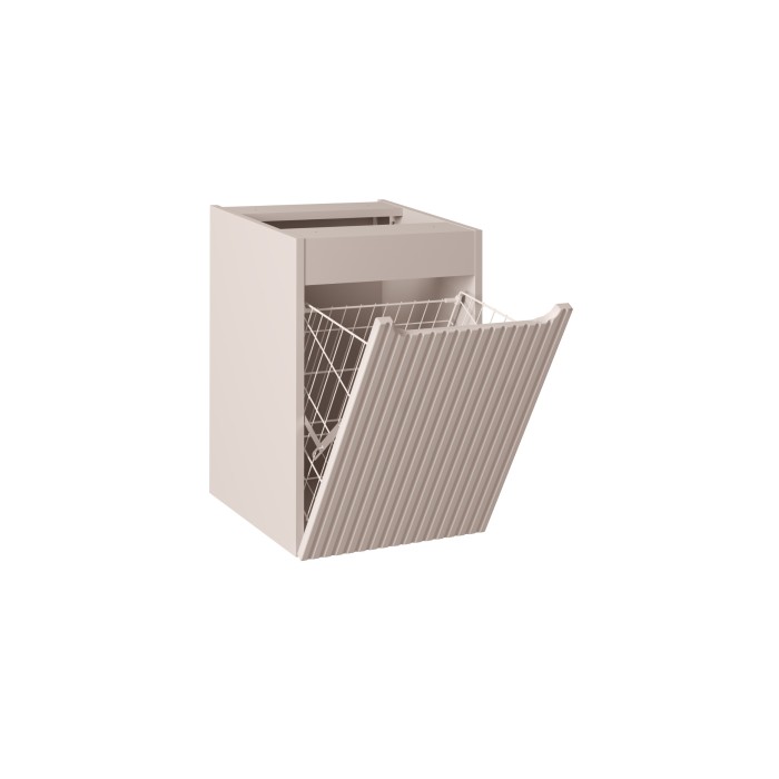 Meuble de rangement VANO avec panier à linge – Marron congo – L40 × P39 × H57 cm – Salle de bain 