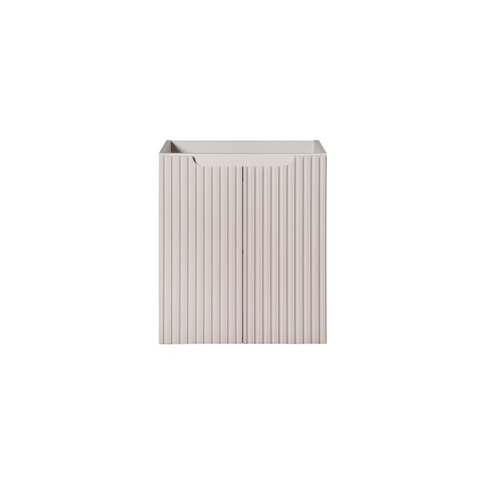 Meuble sous vasque VANO 50 cm – 2 portes – Coloris marron congo – L50 × P39 × H57 cm – À suspendre 