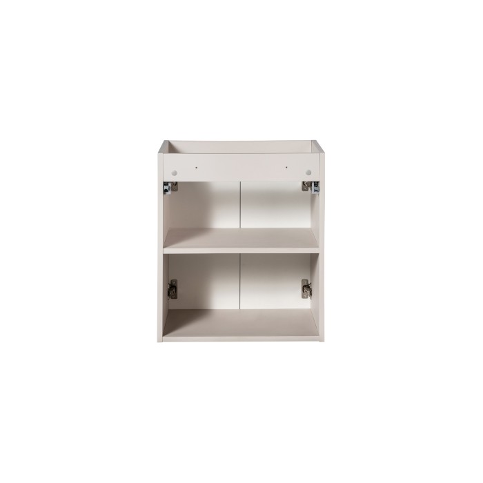 Meuble sous vasque VANO 50 cm – 2 portes – Coloris marron congo – L50 × P39 × H57 cm – À suspendre 