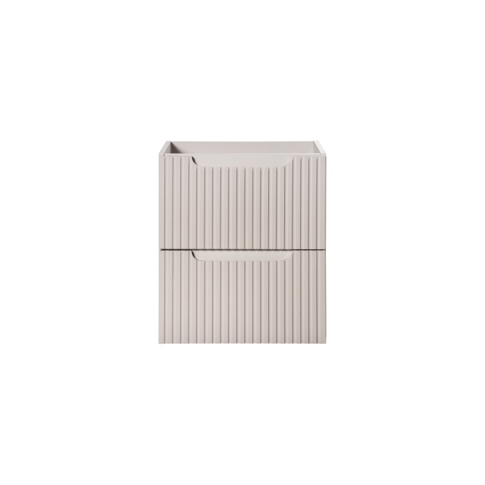 Meuble sous vasque VANO 50 cm – 2 tiroirs – Marron congo mat – L50 × P39 × H57 cm – À suspendre 