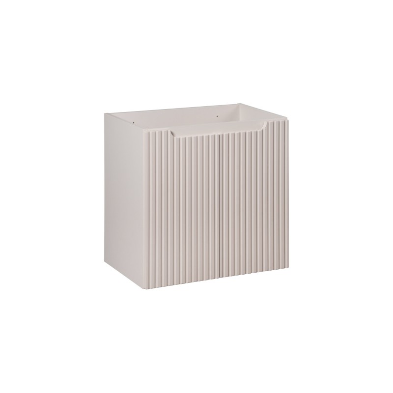 Meuble sous vasque VANO 60 cm – 2 portes – Marron congo mat – L60 × P39 × H57 cm – À suspendre 