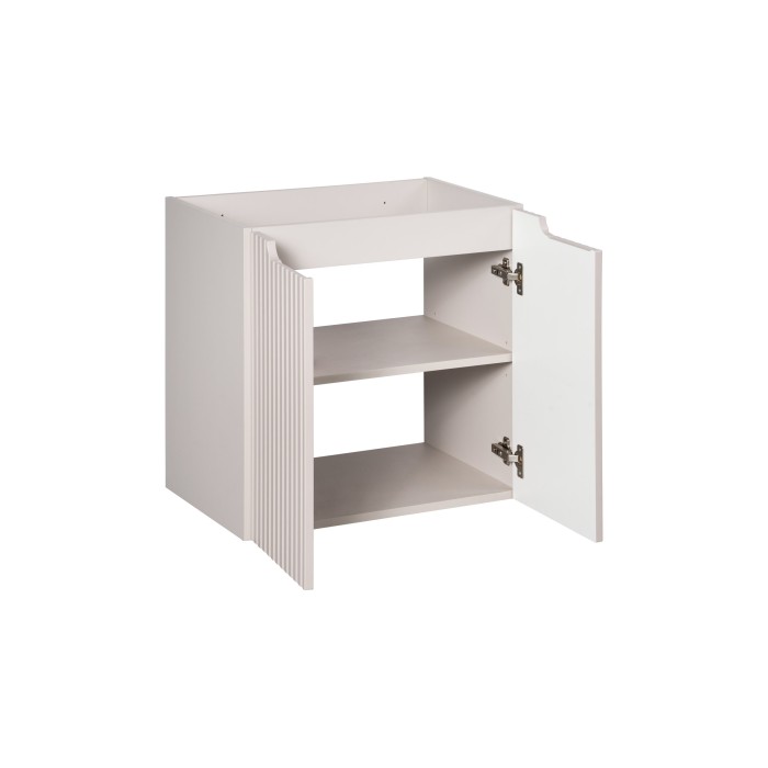 Meuble sous vasque VANO 60 cm – 2 portes – Marron congo mat – L60 × P39 × H57 cm – À suspendre 