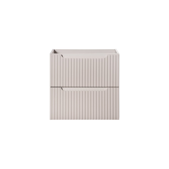 Meuble sous vasque VANO 60 cm – 2 tiroirs – Marron congo mat – L60 × P39 × H57 cm – À suspendre 