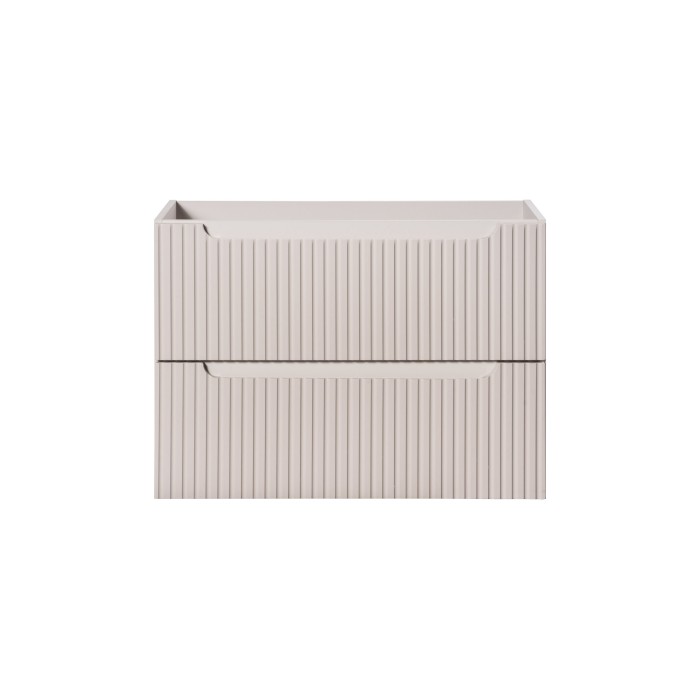 Meuble sous vasque VANO 80 cm – 2 tiroirs – Marron congo mat – L80 × P39 × H57 cm – À suspendre 