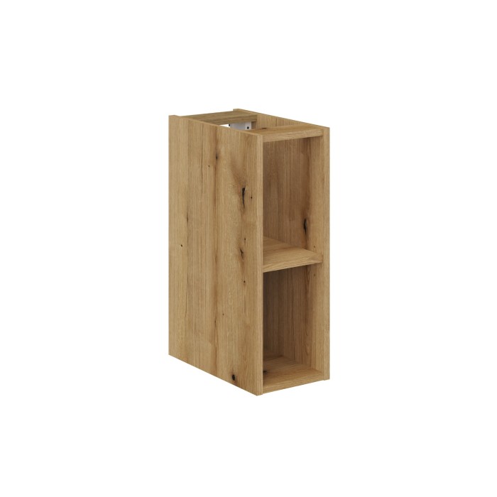 Meuble de rangement salle de bain VANO – Finition chêne – L20 × P57 × H39 cm – À suspendre 