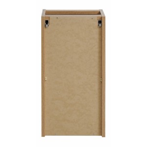 Meuble de rangement de salle de bain VANO – 1 porte – Coloris chêne – L30 × P57 × H39 cm – À suspendre 