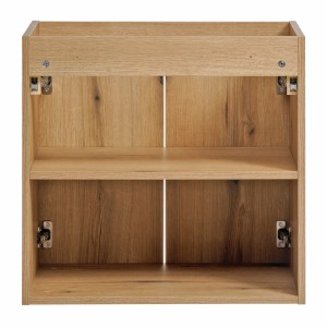 Meuble sous vasque VANO – 2 portes – Coloris chêne – L60 × P57 × H39 cm – À suspendre 