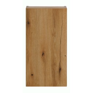 Meuble de rangement de salle de bain VANO – 1 porte – Coloris chêne – L30 × P57 × H18 cm – À suspendre 