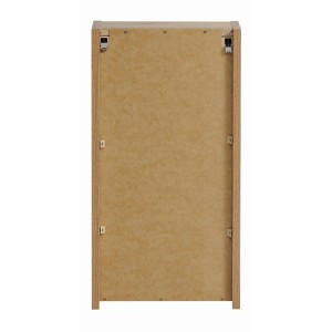 Meuble de rangement de salle de bain VANO – 1 porte – Coloris chêne – L30 × P57 × H18 cm – À suspendre 