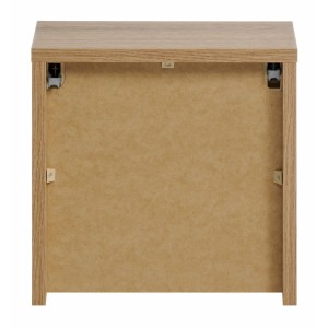 Meuble de rangement de salle de bain VANO – 1 porte – Coloris chêne – L20 × P57 × H18 cm – À suspendre 