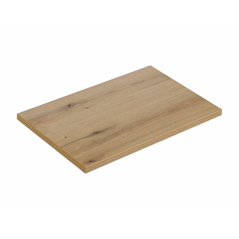 Plan vasque VANO – Coloris chêne – L80 × P40 × H2 cm – À poser 