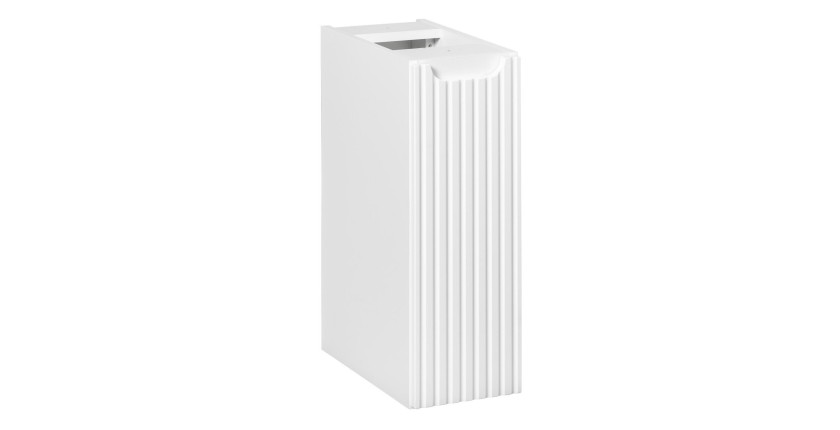 Meuble de rangement de salle de bain VANO – 1 porte – Blanc alpin – L20 × P18 × H57 cm – À suspendre 
