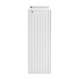 Meuble de rangement de salle de bain VANO – 1 porte – Blanc alpin – L20 × P18 × H57 cm – À suspendre 