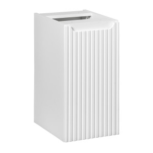 Meuble de rangement de salle de bain VANO – 1 porte – Blanc alpin – L30 × P18 × H57 cm – À suspendre 