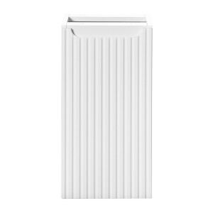 Meuble de rangement de salle de bain VANO – 1 porte – Blanc alpin – L30 × P18 × H57 cm – À suspendre 
