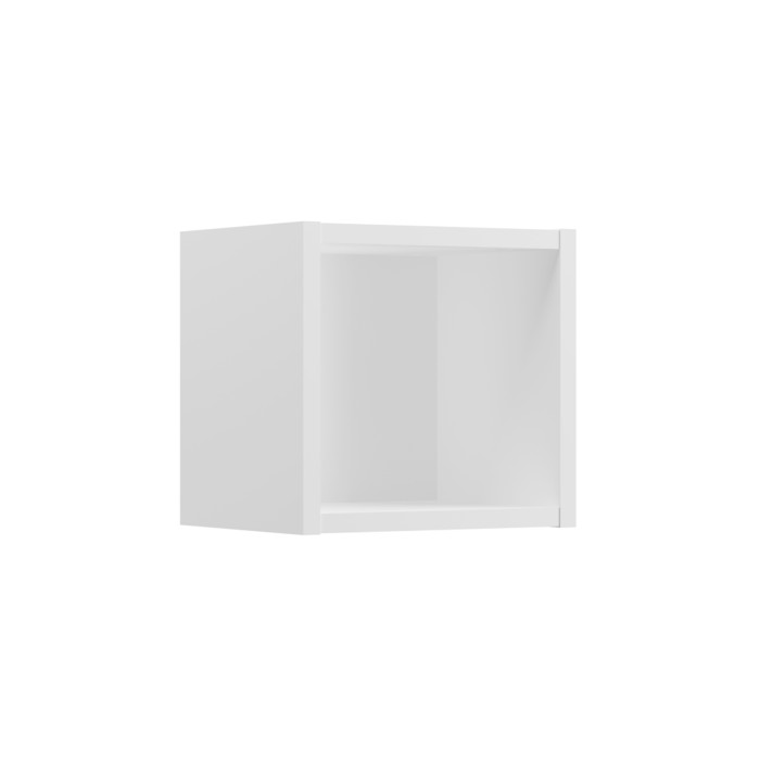 Cube de rangement VANO – Blanc alpin – L26 × P21 × H27 cm – À suspendre 